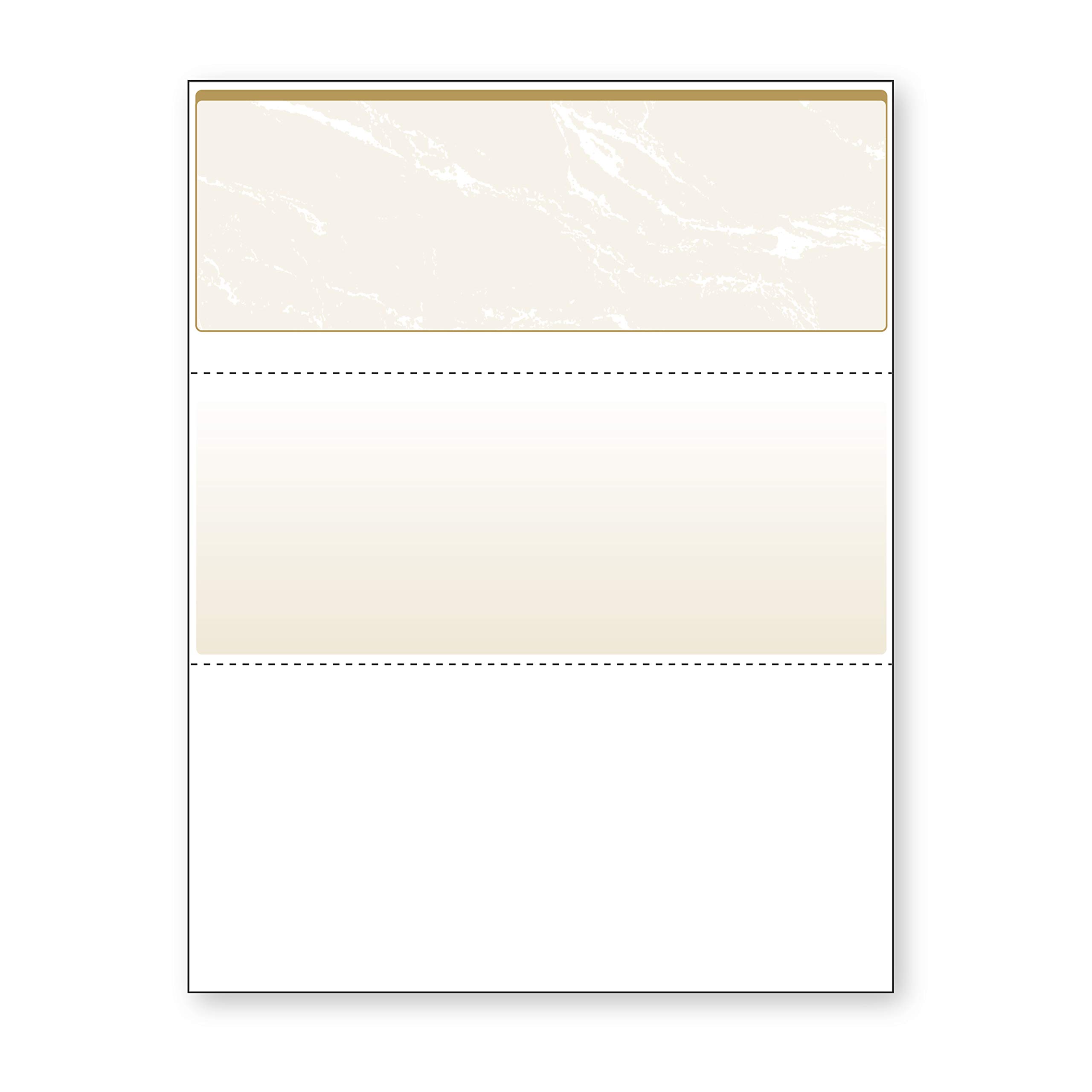 DocuGard Gold Marble Top Check, 8.5 x 11 Inches, 24 lb, 500 Sheets, 1 Check Per Sheet (04505)