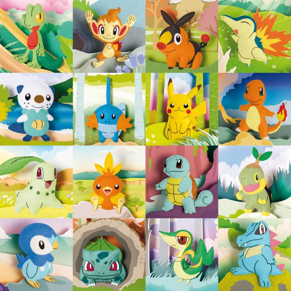 Amazoncom Pokemon Felties How To Make 16 Of Your Favorite