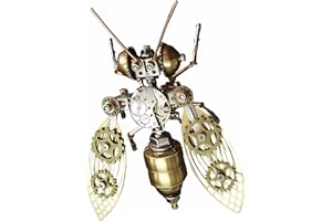 NUOSHANZS Mechanical Metal DIY 3D Bumblebee Model Kits Puzzle for Adults Insect Brass Puzzle Steampunk Electric Mechanical, Assembly DIY Gift Craft Hobby for Men (Bumblebee)