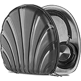 Geekria PRO Rugged Headphones Case Compatible with B&O Beoplay H95, H9, H9 3rd Gen, H9i, H8, Hard Shell, Durable, Multi-Layer Protection Travel Carrying Bag (Seashell, Black)
