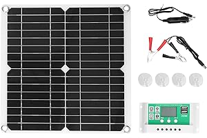 40W 18V IP65 Monocrystalline Silicon Flexible Solar Panel with 20A Solar Controller for Outdoor Biking, Mountaineering, Hikin