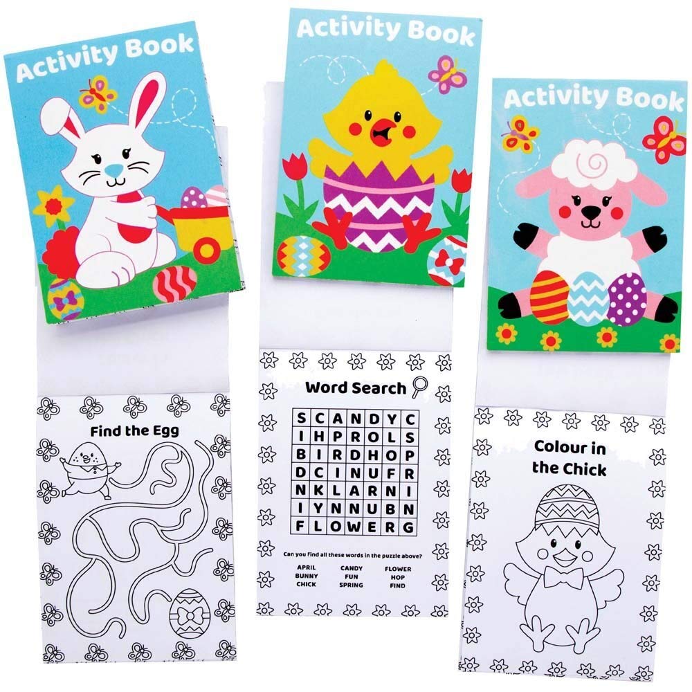 Baker Ross Easter Mini Actvity Books - Pack of 12, Includes Puzzles, Dot to Dot and Colouring Pages for Kids — image 1