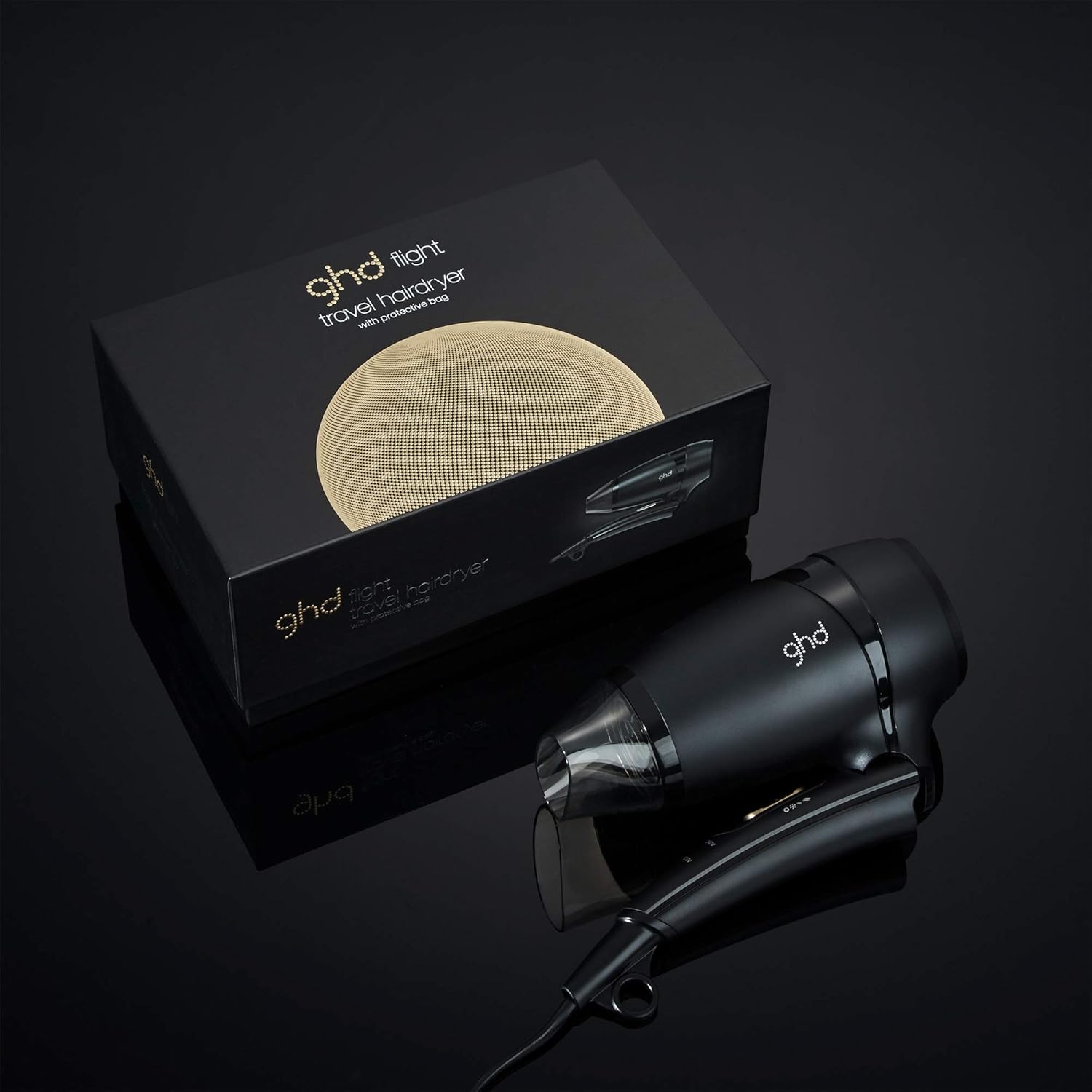 ghd flight travel hair dryer with protective case