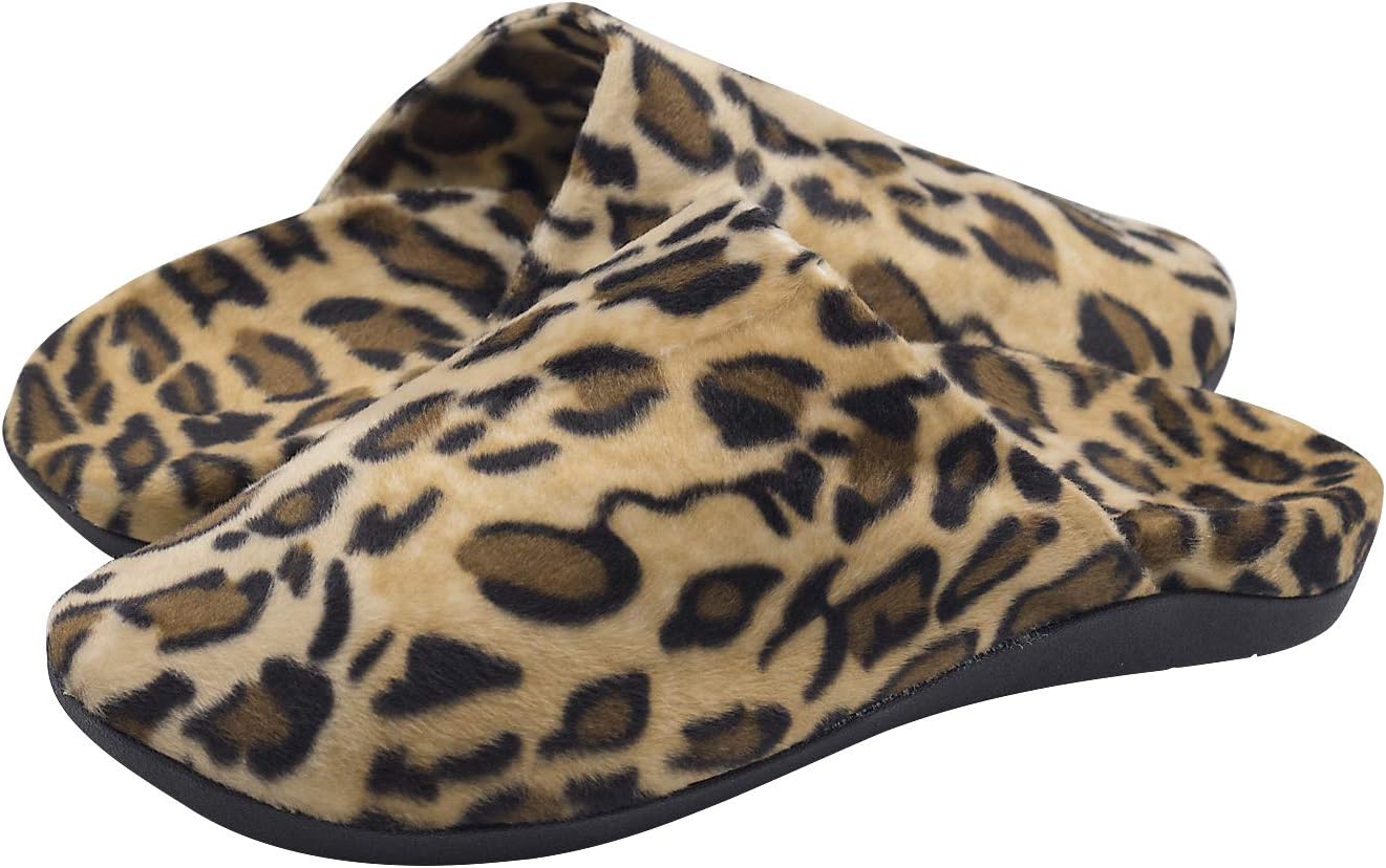 Slippers with Arch Support Women's Orthotic Comfort Casual Flip Flops Leopard
