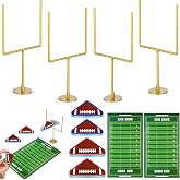 Thenshop 10 Pcs Finger Flick Football Games Metal Goal Posts Foam Balls | Mini Table Top Sports, Includes Field Mats with End Zone Markings, Perfect for Birthday Party Themes, Office Fun