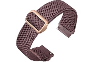 ANNEFIT Stretchy Nylon Watch Band for Men Women, Adjustable Elastic Watch Straps with Quick Release, Replacement Wristband 16mm 17mm 18mm 19mm 20mm 22mm 24mm