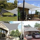 Dripex Sun Shade Sail Waterproof Rectangle Canopy 4x5m Grey view 4