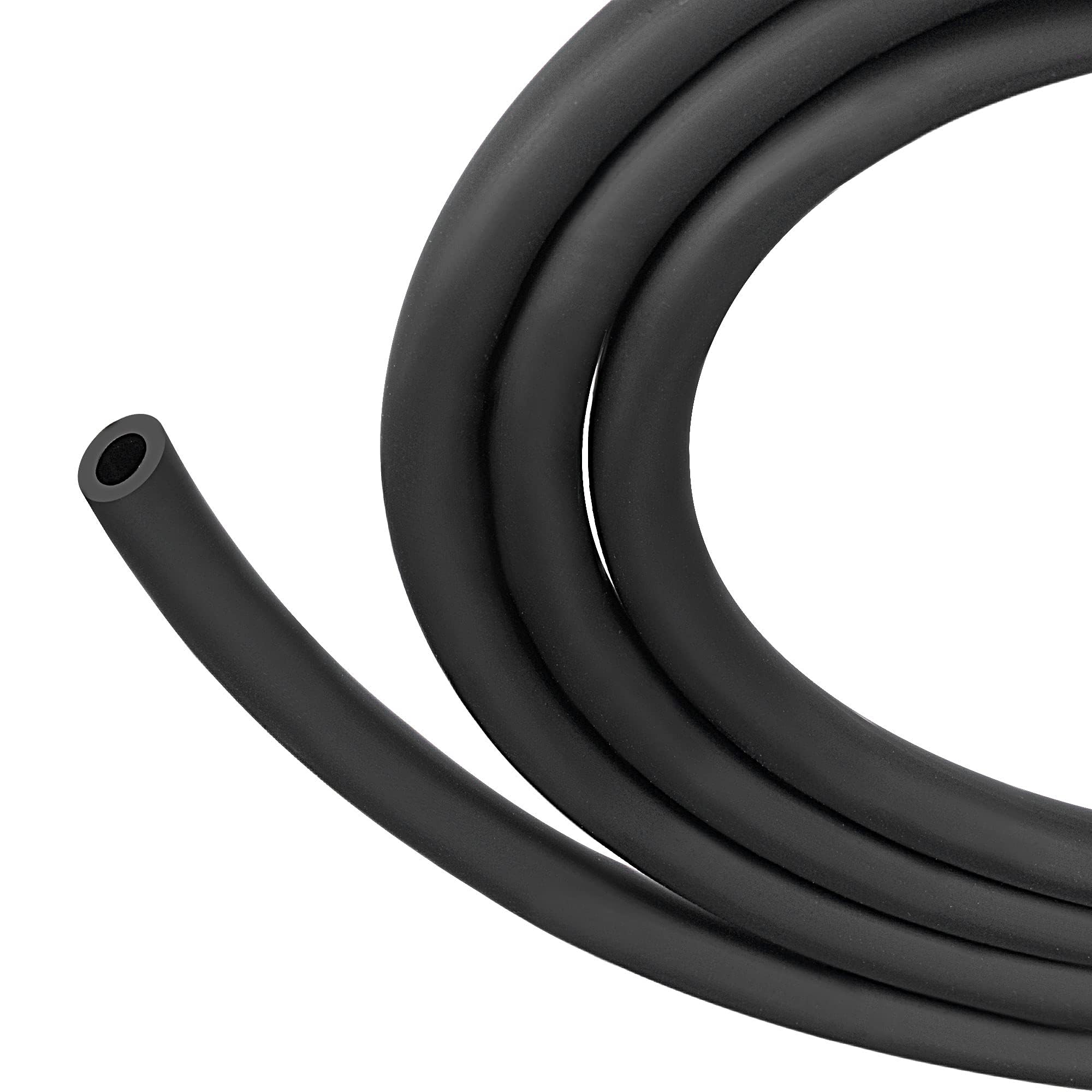 MACHSWON PVC Air Tubing 5mm ID 8mm OD 3m Length Flexible Pipe Hose Lightweight Plastic Tubing for Water Oil Air Transfer-Black