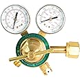 Flame Tech Medium Duty Oxygen Regulator, Easy to Read Dual Scale, Forged Brass Body and Bonnet, OEM Compatible Welding Gas Regulator, Victor Compatible