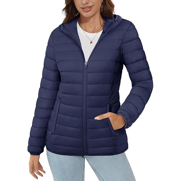 Women's Oversized Quilted Puffer Jacket Stand Collar Zip Up