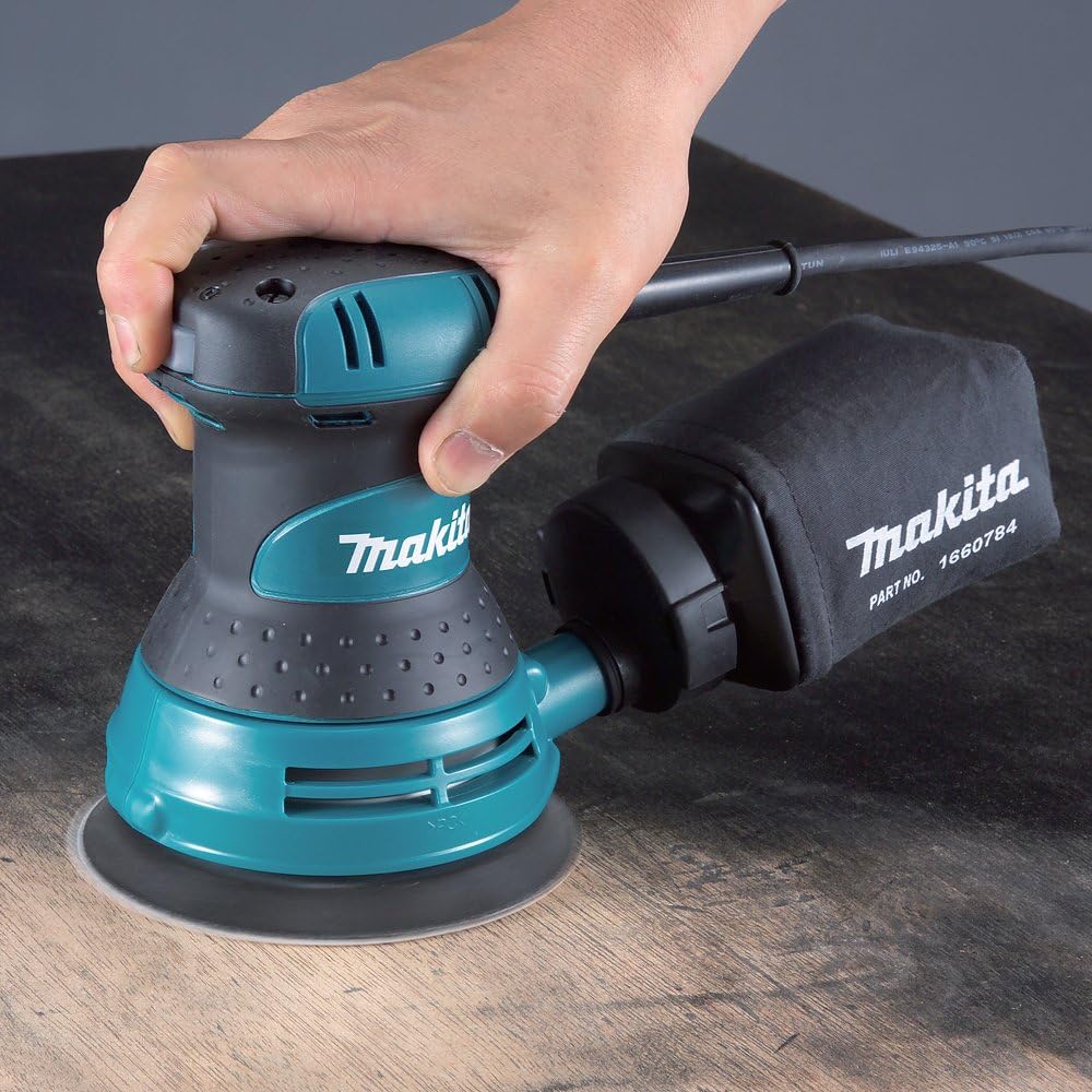 Makita BO5030K 5" Random Orbit Sander, with Tool Case, Teal - Power Random Orbit Sanders - 