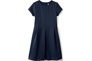 Lands' End Girls Short Sleeve Ponte Dress
