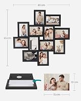 SONGMICS 12-Photo Picture Frame Collage Wall Mount RPF22BK Ink Black view 6