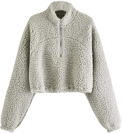 teddy bear half zip fleece