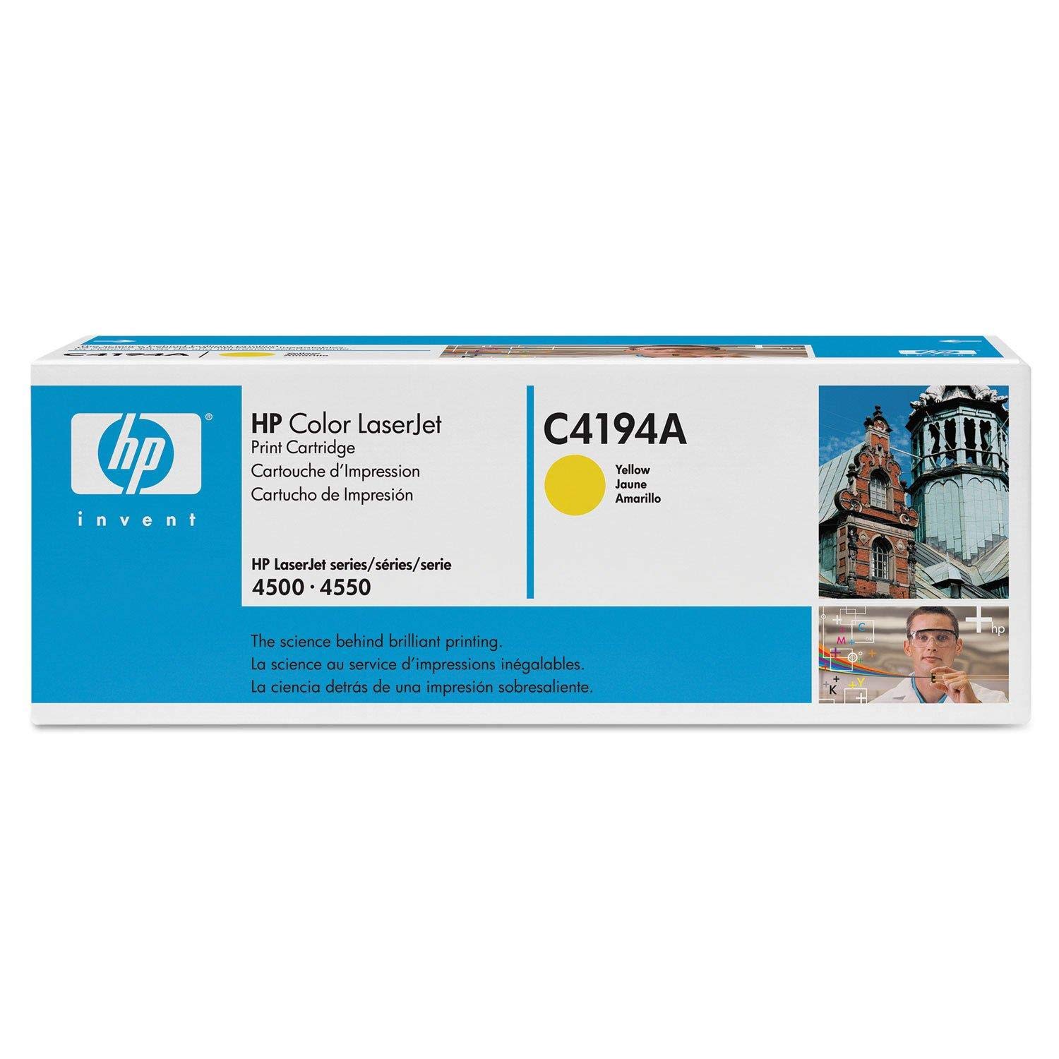 HP C4194A Toner Cartridge and Laser Printer Toner Cartridge for Laser Printers (Laser, Yellow, Laser, HP LaserJet 4500/4550, 10-80%, -20-40°C)