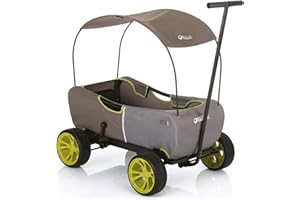 hauck Eco Wagon with Multipurpose Hand Pulled Utility, Steel Tube Framing, and Easy Fold Feature for Kids Pull Along Wagons, Forest Green