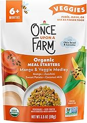 Once Upon a Farm, Frozen, Organic Baby Food Sweet Potato, Mango & Coconut Milk with Lucuma & Chia Seed Plant-Rich Meal, 3.5 O