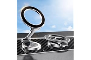 ibnsdoy Magnetic Phone Holder for Car, Magsafe Car Mount Ultra Magnetic Phone Holder for All Cell Phones for iPhone 16 15 14 13 12 Pro Max (Silver)