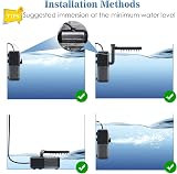 AQQA Internal Aquarium Filter 600L/h 6W Quiet with Rainfall Aerator 200L view 6