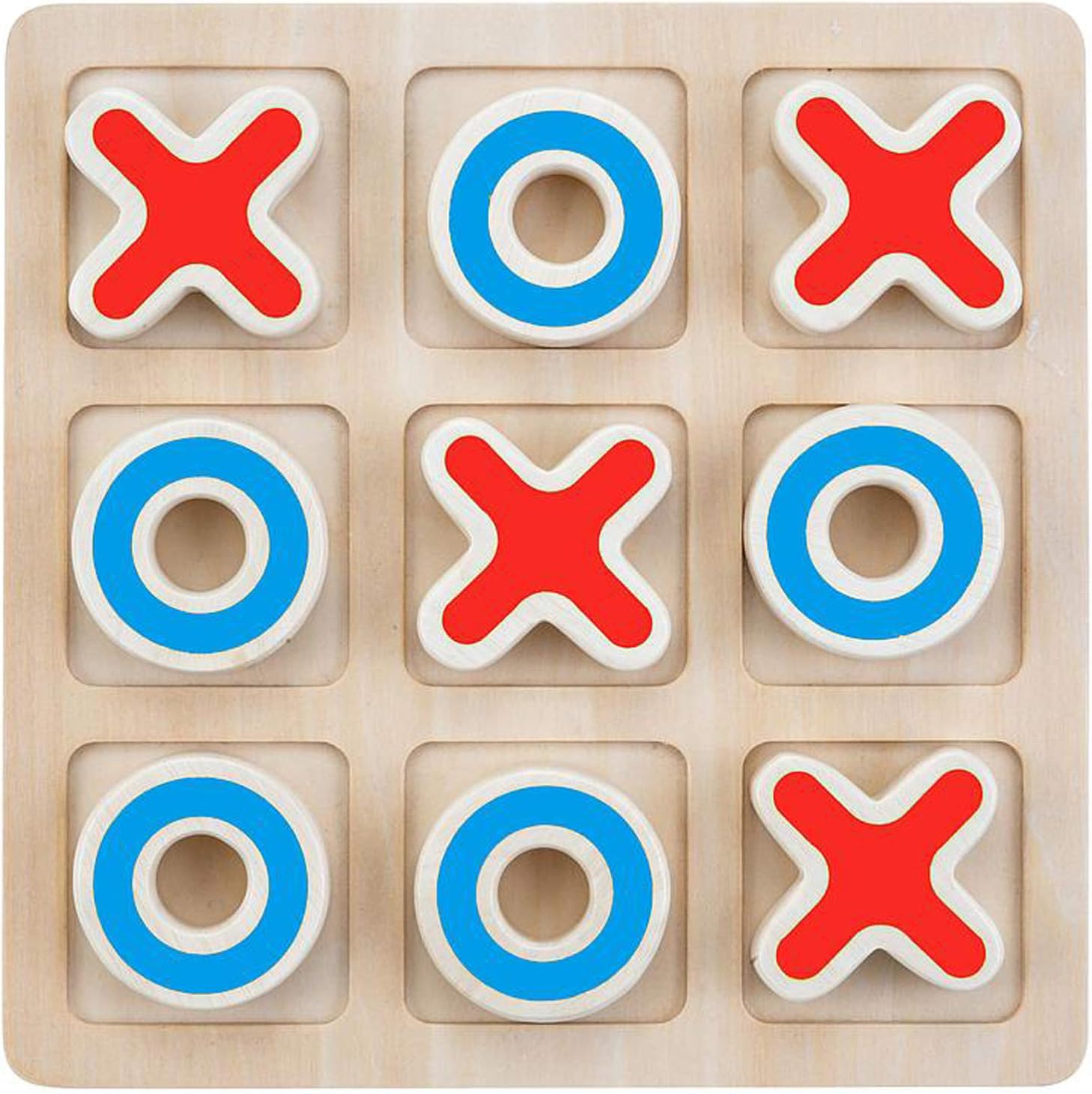 Engelhart - Tres en Raya de Madera Juego de lógica - 610030: Amazon.es: Juguetes y juegos