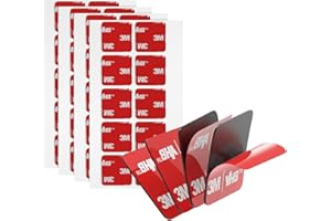 BULINA 3M VHB Double Sided Adhesive Pads 1" x 1" 40 PCS, Black Heavy Duty 5925 Square Sticky Foam Tape for Mounting Dash Cam, Strong Adhesive for Windshield Dashcam Mount Rearview Mirror, 0.025in Thick