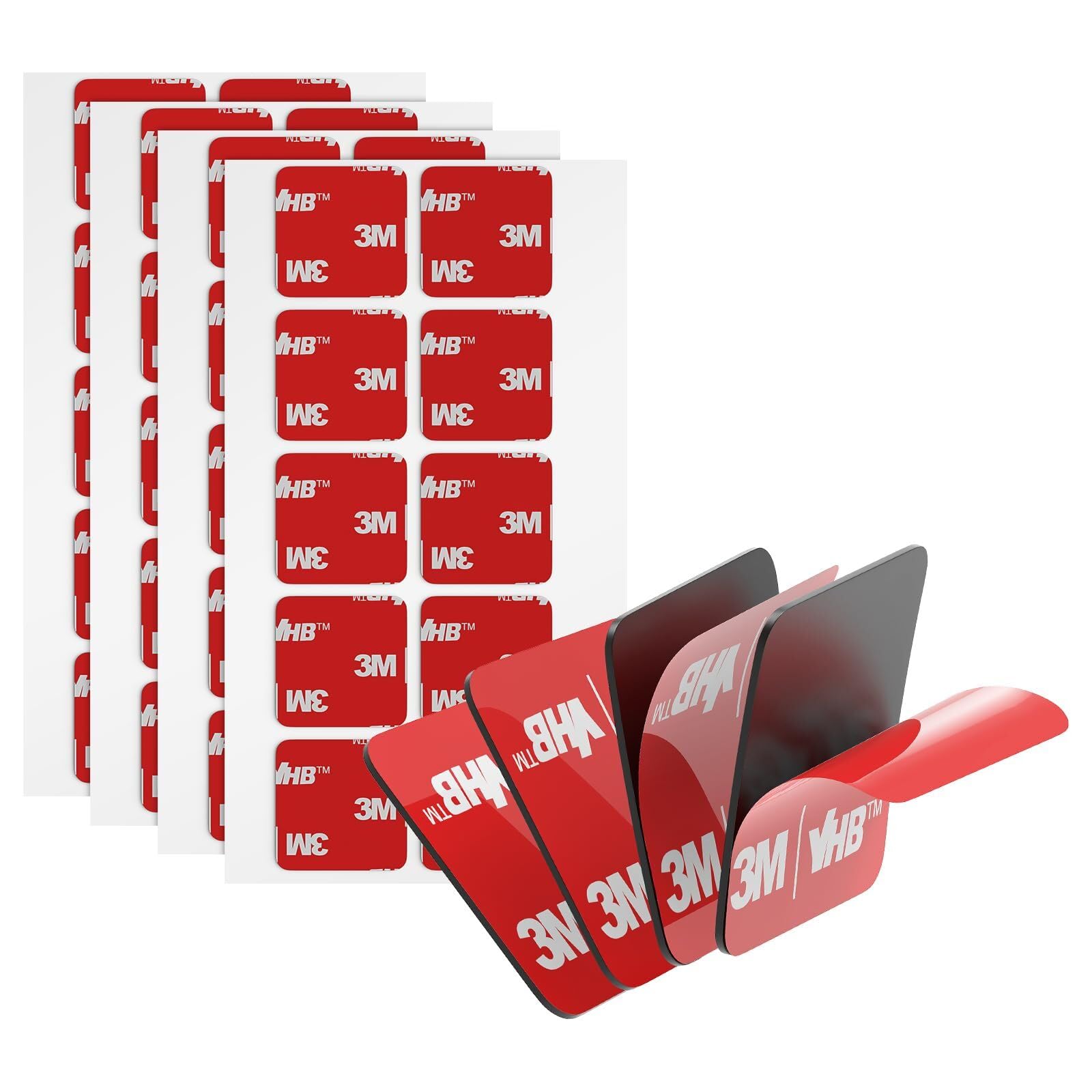 Photo 1 of **PARTIAL SET 30** 3M VHB Double Sided Adhesive Pads 1" x 1" 40 PCS, Black Heavy Duty 5925 Square Sticky Foam Tape for Mounting Dash Cam, Strong Adhesive for Windshield Dashcam Mount Rearview Mirror, 0.025in Thick