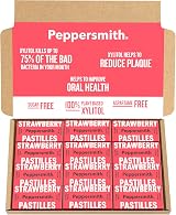 Peppersmith Strawberry Pastilles - Vegan Sugar Free Xylitol Breath Freshener