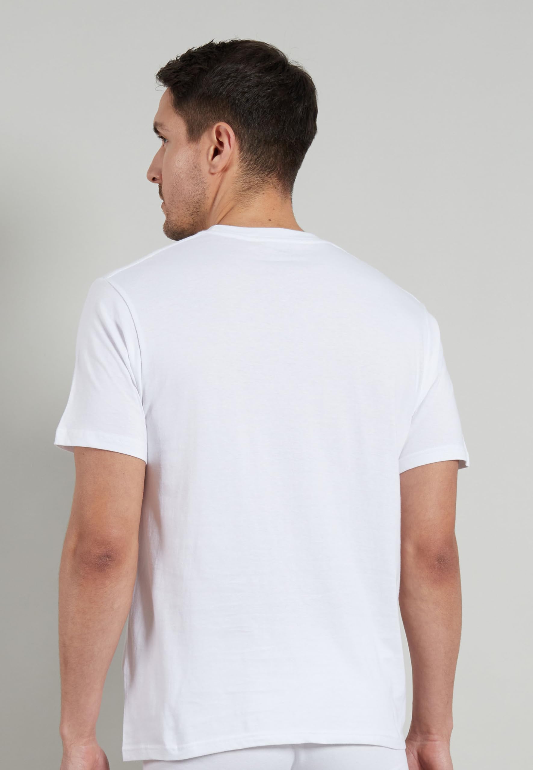 Götzburg Herren 4er Pack Basic T-Shirt mit Rundhalsausschnitt (Weiss) 48 3
