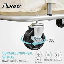 PLKOW Laundry Cart with Wheels 320L Large Rolling