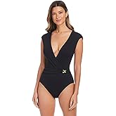 Pique Ole Cap Sleeve One Piece Swimsuit