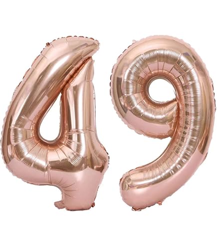 Red 49 Number Balloons 40 Inch Jumbo Foil Balloons Prom Balloon For Man...