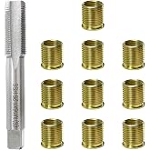 SHMZK 11 PCS Spark Plug Thread Repair Kit, M14&times;1.25 Inserts and M16&times;1.25 Tap Spark Plug Rethreading Set, Stainless Steel Thread Repair Tool Kit for Automotive Gasoline Engines Generators
