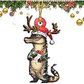 Funny Christmas Animals Ornament 2025,Animals Christmas Ornament, Personalized Christmas Ornaments Pendant, Christmas for Friends, Children or Family (Crocodiles)