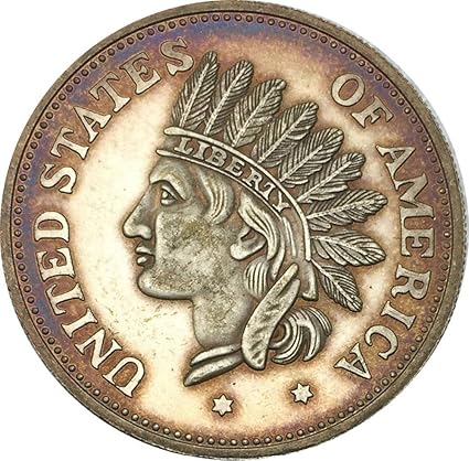 Amazon Com Raro Antiguo Estados Unidos Estados Unidos 1851 Un Dolar Cabeza De Indio Color Plateado Moneda Toys Games