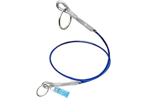 KwikSafety - Charlotte, NC - Lemur 6' Cable Anchor Sling Safety Anchor [PVC Coated Cable] ANSI & OSHA Compliant Pass-Through Galvanized Steel Positioning Lanyard Beam Strap PPE Equipment