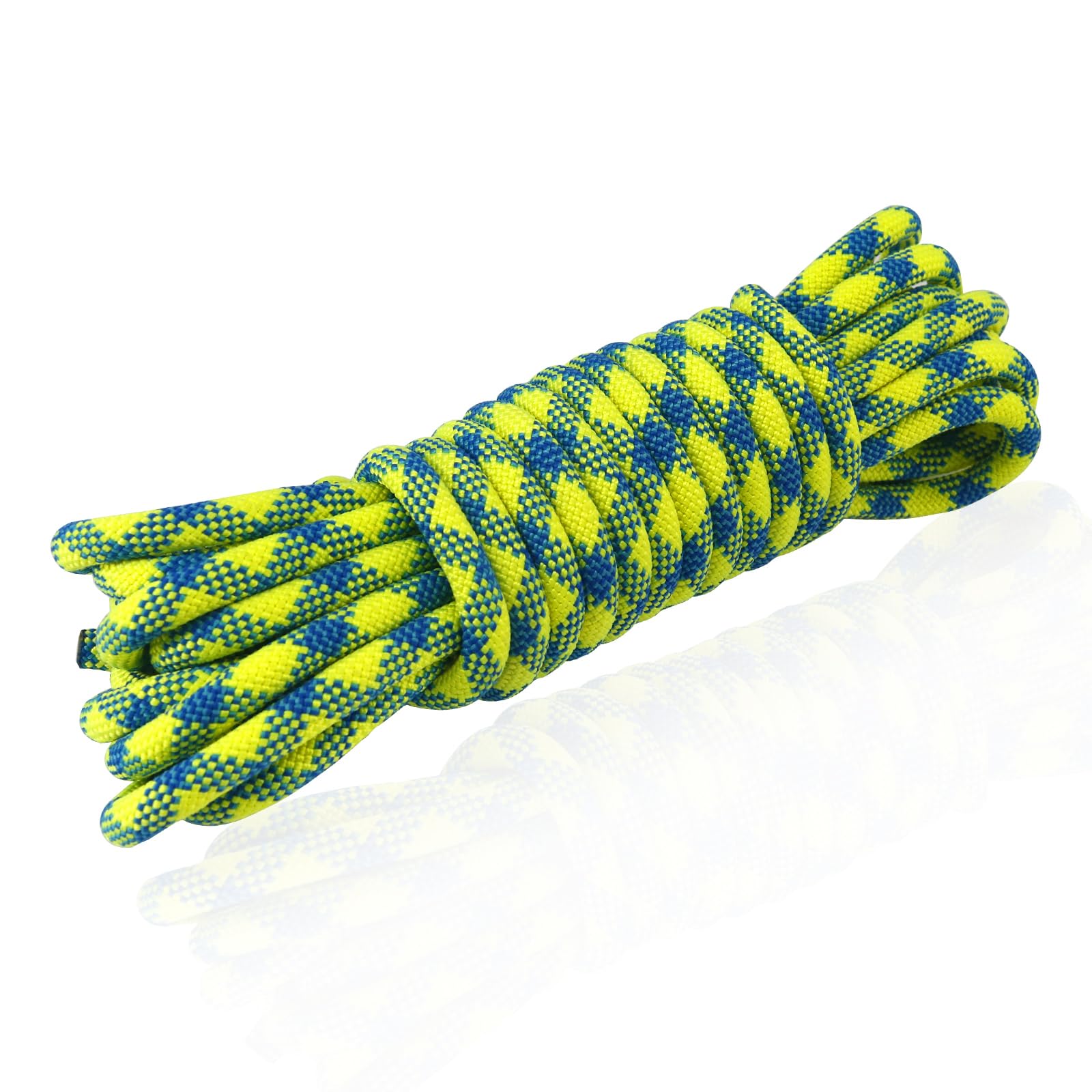 NewDoar 10.5mm(2/5in) Dynamic Rope,24KN(5399 lb) Robust Nylon Kernmantle Rope,3 Sizes Multipurpose Rope for Outdoor Mountaineering Rock Climbing Rescue(66ft/20M)