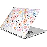 Loyrina Creative Clear Case for 16-inch HP Envy x360 2-in-1 Laptop (2024/2025) Compatible with 16-ACxxxx / 16-ADxxxx,Slim Lightweight Protective Cover with Artistic Pattern, Colorful Flowers