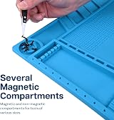 MMOBIEL Soldering and Repair Mat Silicone 45x30 cm Heat 500°C Blue view 3
