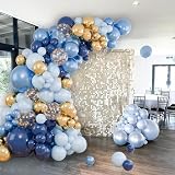 Balloon Garland Navy Blue and Gold Arch Kit 104pcs Birthday Space Theme view 5