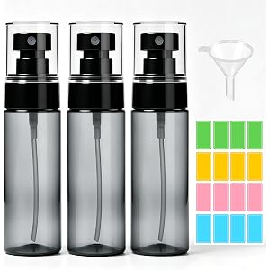 3 Pack Small Spray Bottle 2oz / 60ml, Fine Mist Mini Water Spray Bottles | Leak Proof, Travel Size, Ideal for Toner, Hair Car