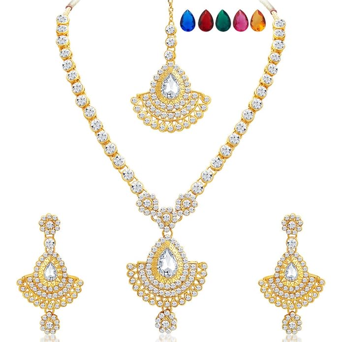 Buy Sukkhi Jewellery Set for Women (Golden) (2351NADA1430) Online at