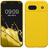 kwmobile Case Compatible with Google Pixel 8a Case - Protective Slim TPU Phone Cover - Soft Matte Finish - Radiant Yellow
