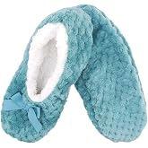 BambooMN Womens Soft Touch Non-Slip Tufted Lined Slippers | Cozy house slippers for lounging, bedtime, self-care, and relaxing at home; a thoughtful birthday or holiday gift