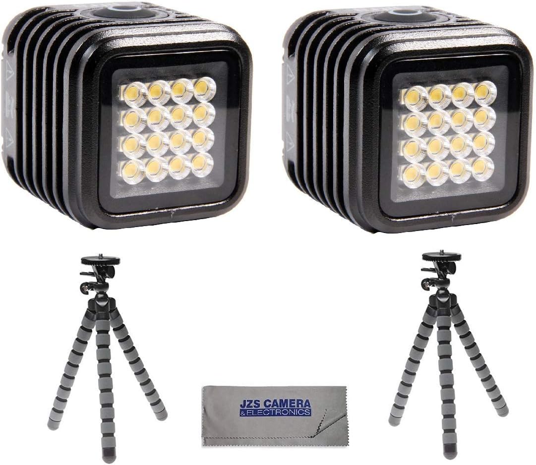 Litra Torch 2.0 Professional Waterproof Compact 16-LED Dimmable Light for Photo, Video, GoPro, Smartphones, 2-Pack + Vidpro GP-14 Mini Tripod 2-Pack Kit