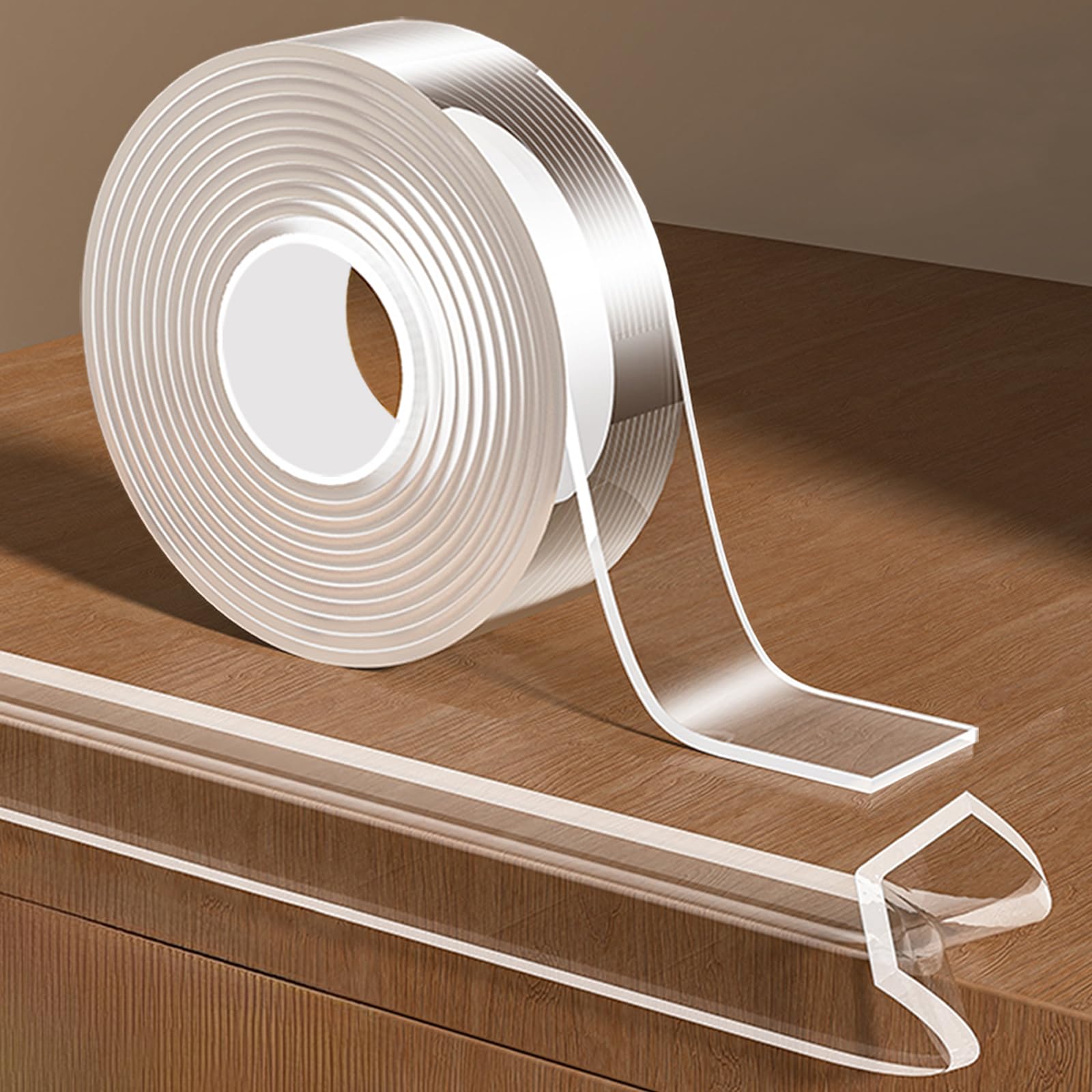 Photo 1 of KAIYUER 0.8 in x 9.84 FT,Clear Edge Protector Strip Sharp Edge Wrap Cover Tape, Self Adhesive Protective Bumper Guards for Cabinet Door Desk Glass Table Bed Furniture, Kitchen Countertop, Waterproof