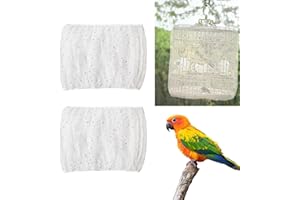 AXOMPLX 2Pcs Adjustable Bird Cage Cover, Large Soft Nylon Mesh Net with Twinkle Moon Star, Birdcage Cover Skirt Seed Guard fo