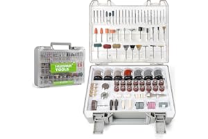 Huepar Tools Rotary Tool Accessories Kit, 510Pcs Accessories Kit,1/8 inch(3.2mm) Diameter Shanks, Universal Accessories for E