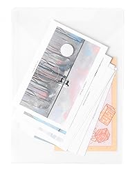 YESSART 7x9 Clear Plastic Envelopes Hook Loop