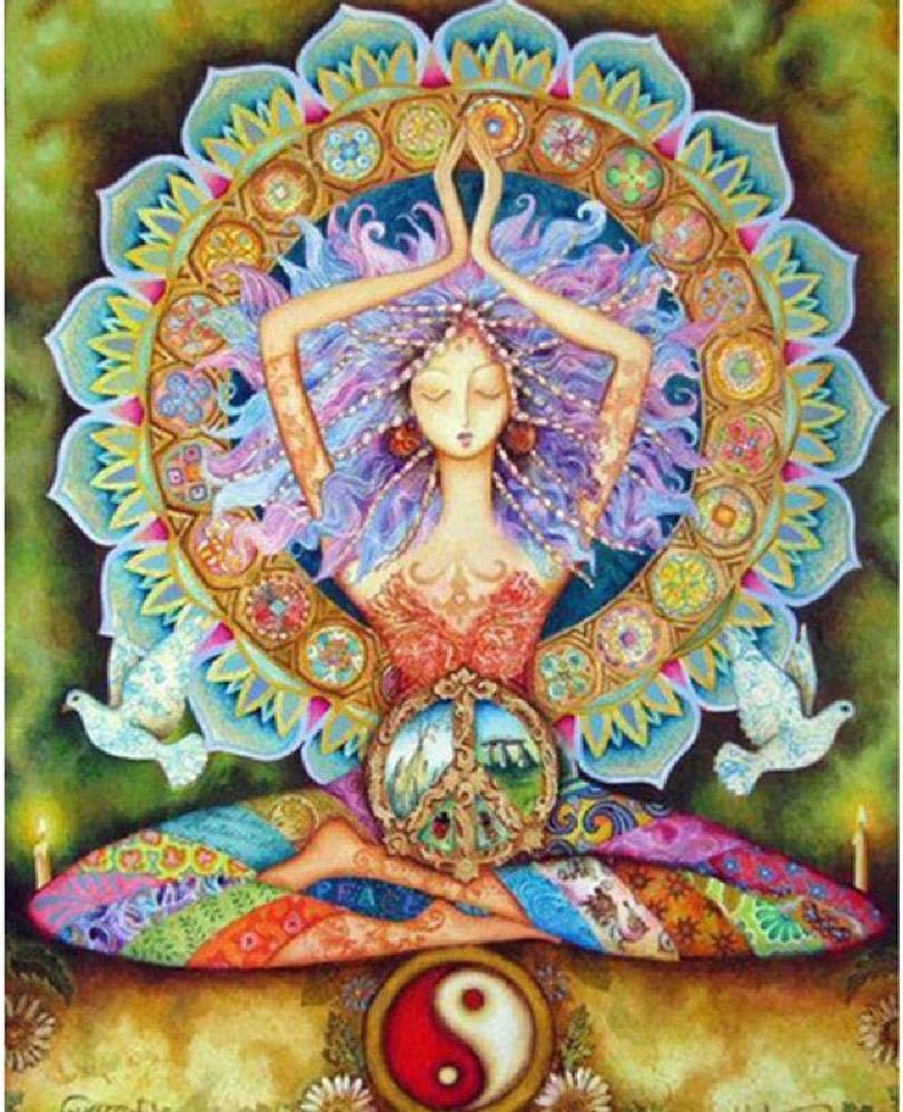 GAGALAM Puzzle 1000 Piece For Adult Yoga Girl, Mandala, Yin And Yang.Challenging Adult Puzzle