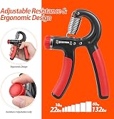 NIYIKOW Hand Grip Strengthener Adjustable 22-132 Lbs Orange 1 Pack view 4